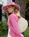 Chain Pouch Raffia White Mix Eric Javits