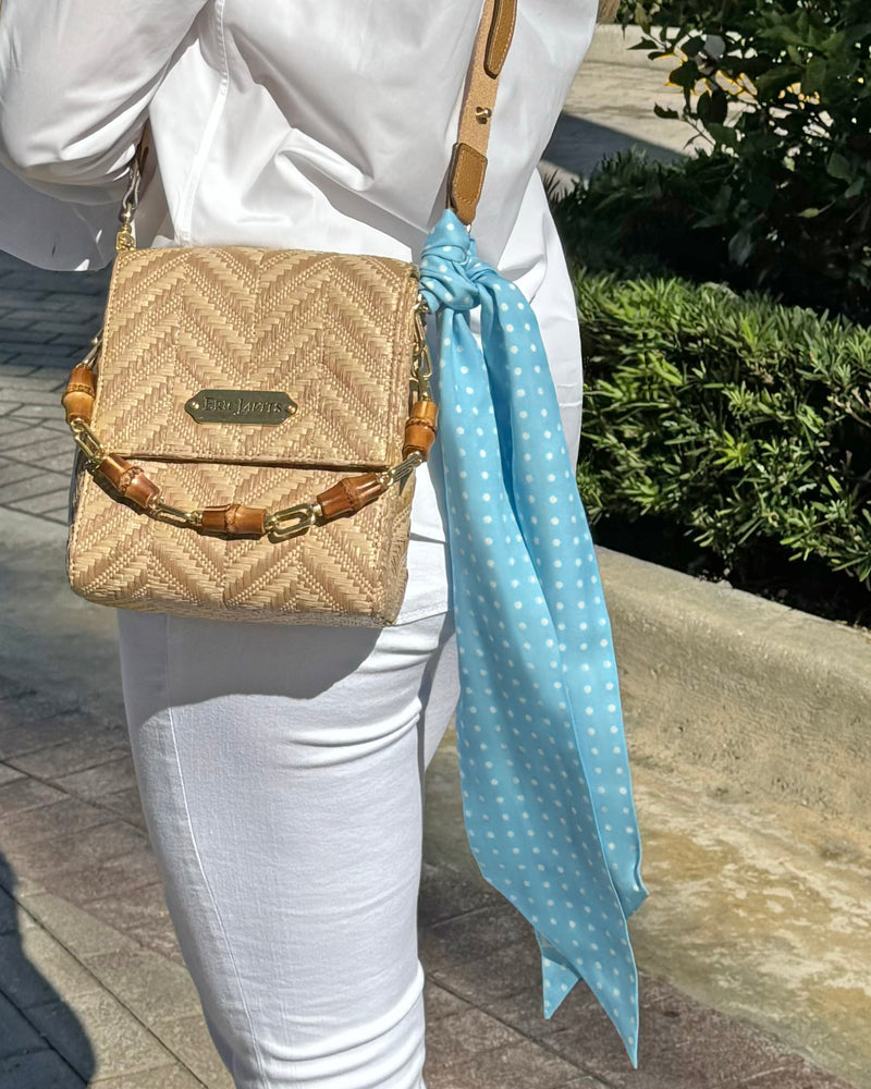 Twilly Scarf Aqua Dot Eric Javits