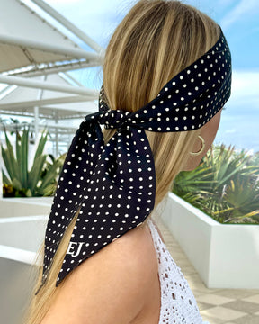Twilly Scarf Black Dot Eric Javits