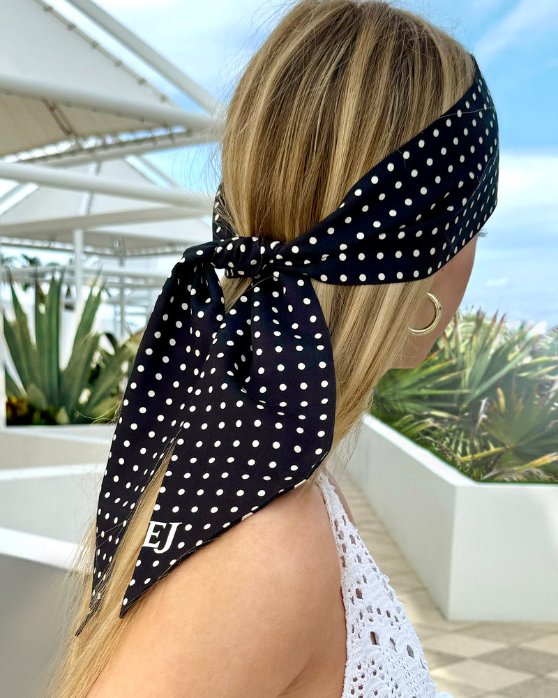 Twilly Scarf Black Dot Eric Javits