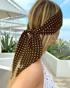 Twilly Scarf Chocolate Dot Eric Javit