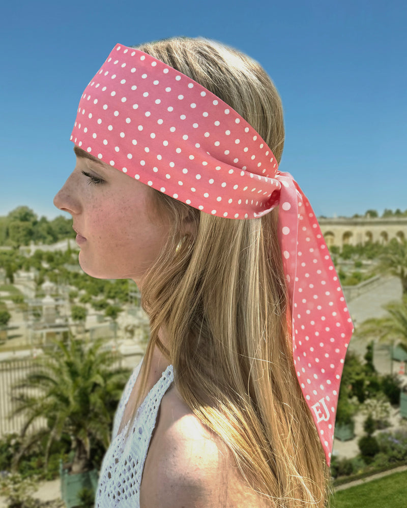 Twilly Scarf Pink Dot Eric Javits