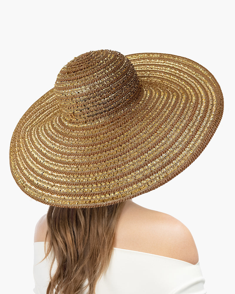 Eric Javits Metallic Floppy Natural/Gold