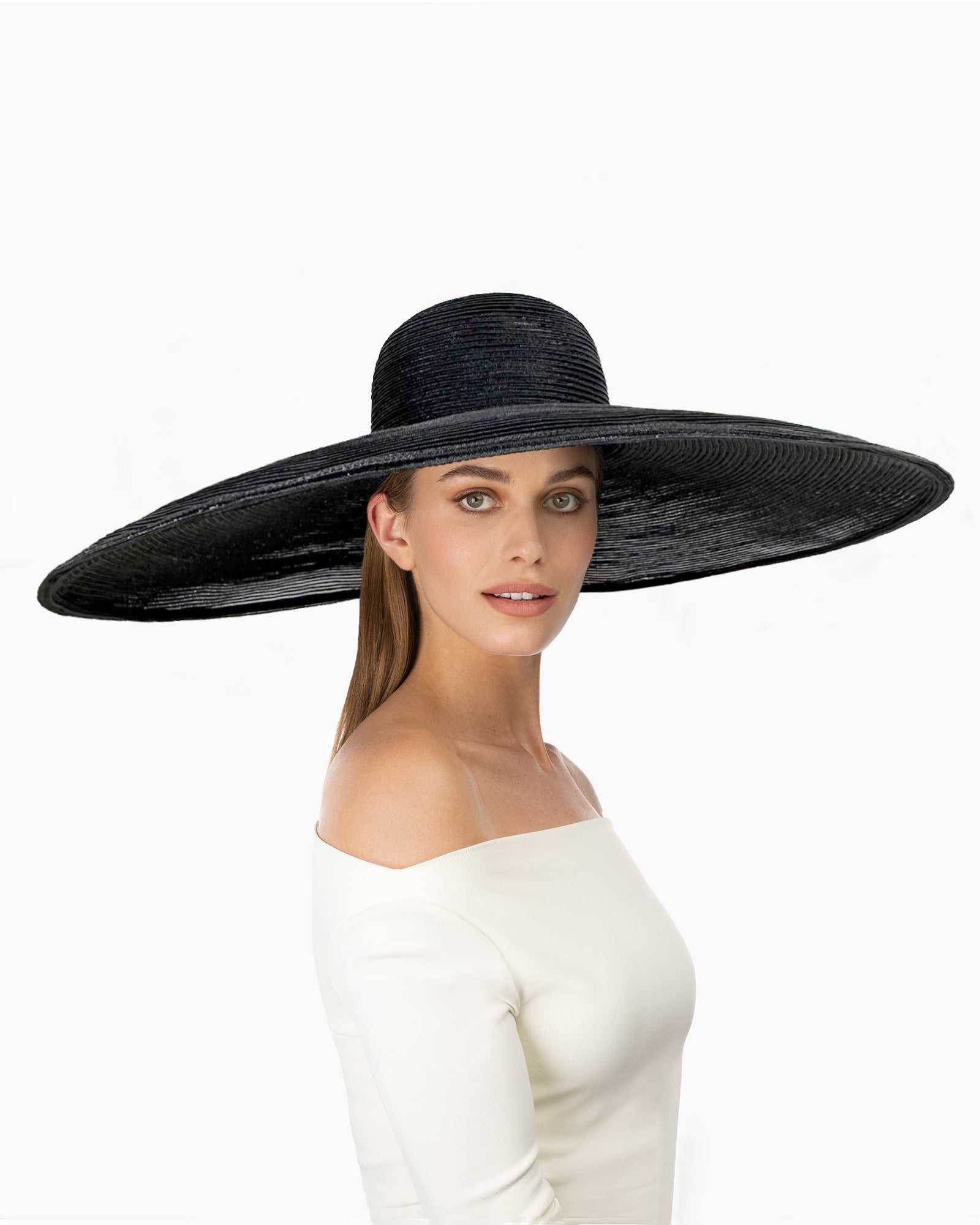 giant bicycles hat Eric Javits Giant Floppy Straw Hat With Horsehair Design