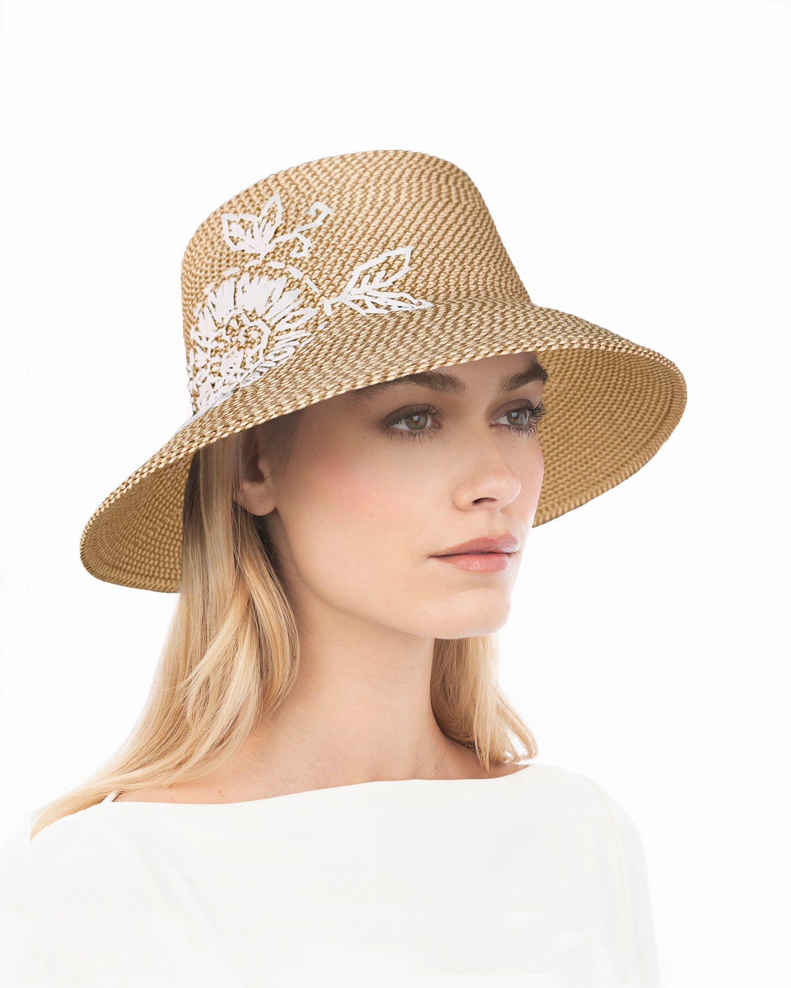 Toulon I Raffia Floral Bucket Hat UV | Eric Javits Toulon I Raffia Floral Bucket Hat UV | Eric Javits