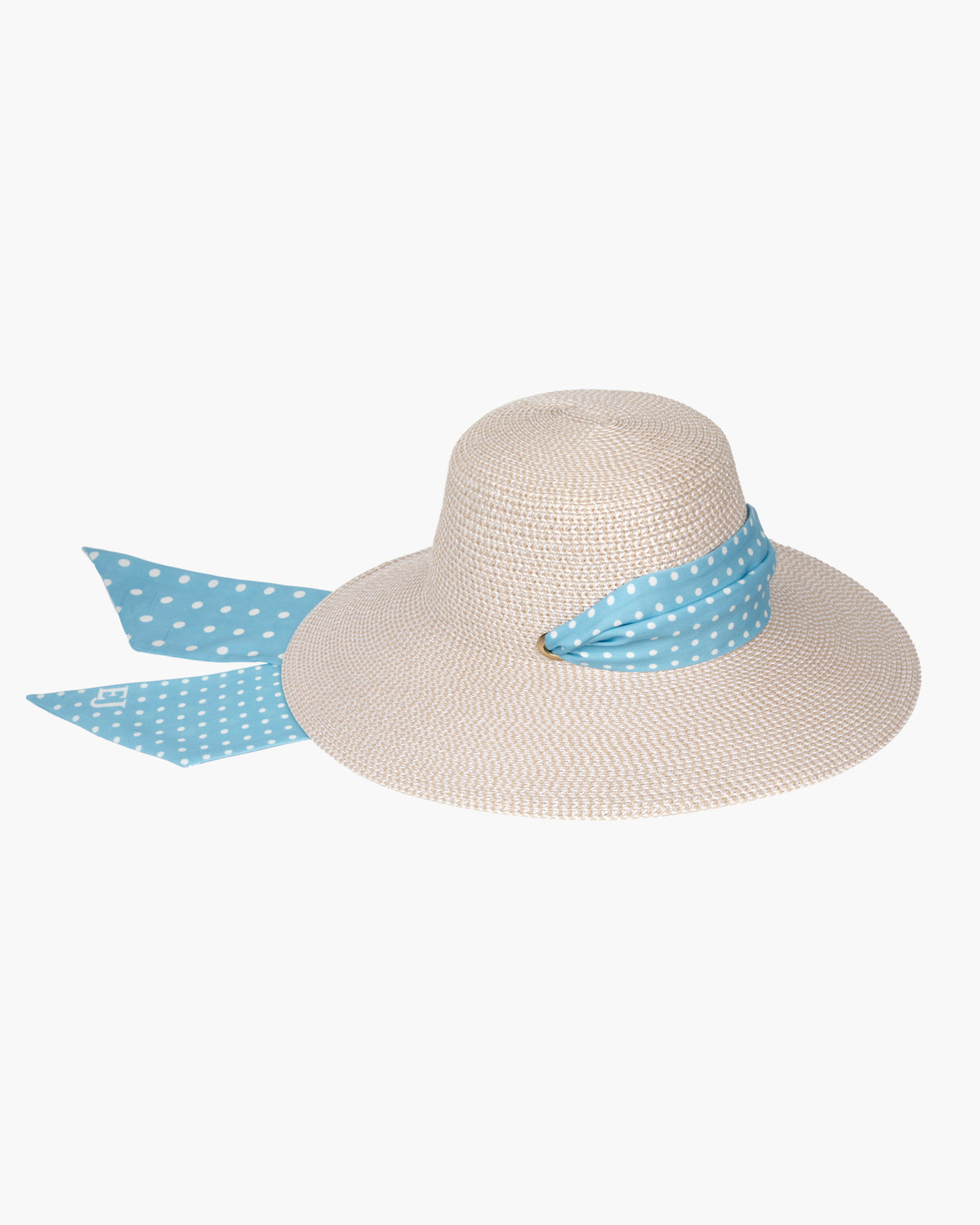 Twillybilly Cream/Aqua Dot Eric Javits