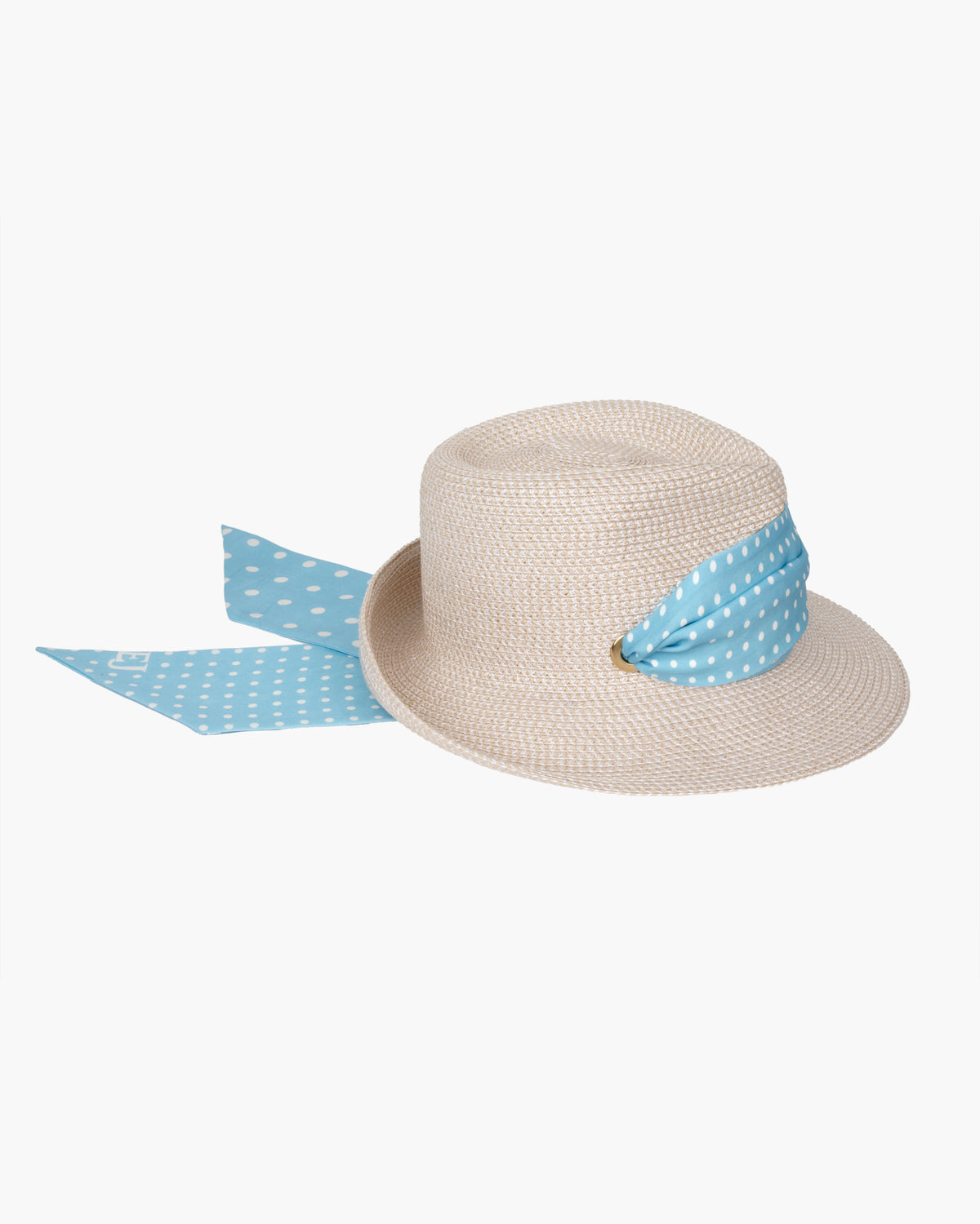 Twilly Classic Cream/Aqua Dot Eric Javits