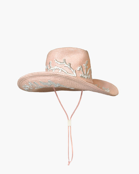 Coral Corral I Raffia Sun Hat with UPF 50+ | Eric Javits