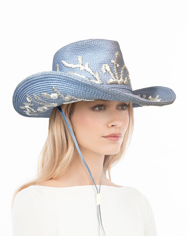 Coral Corral Sky Blue/White Eric Javits