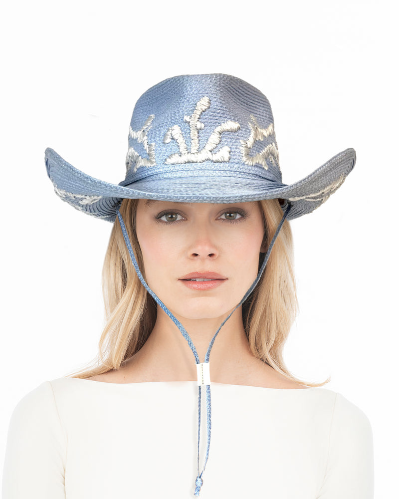 Coral Corral Sky Blue/White Eric Javits