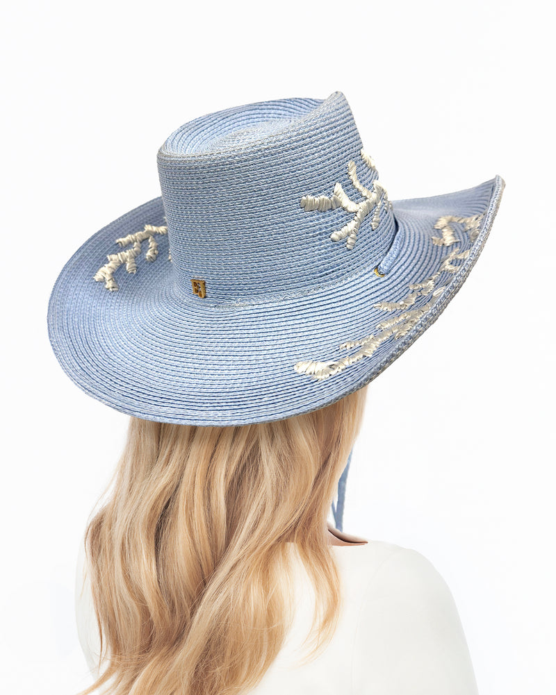 Coral Corral Sky Blue/White Eric Javits