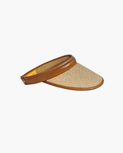 Derby Visor I Clip-On Raffia UPF 50+ | Eric Javits