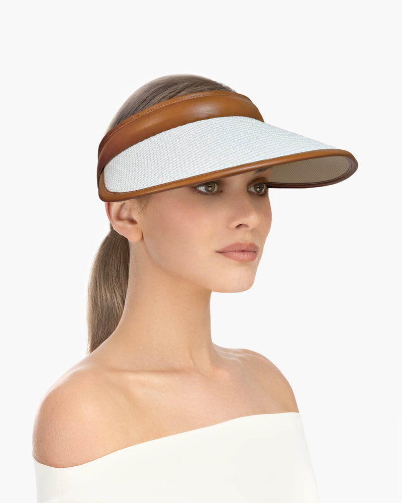 Derby Visor White Eric Javits