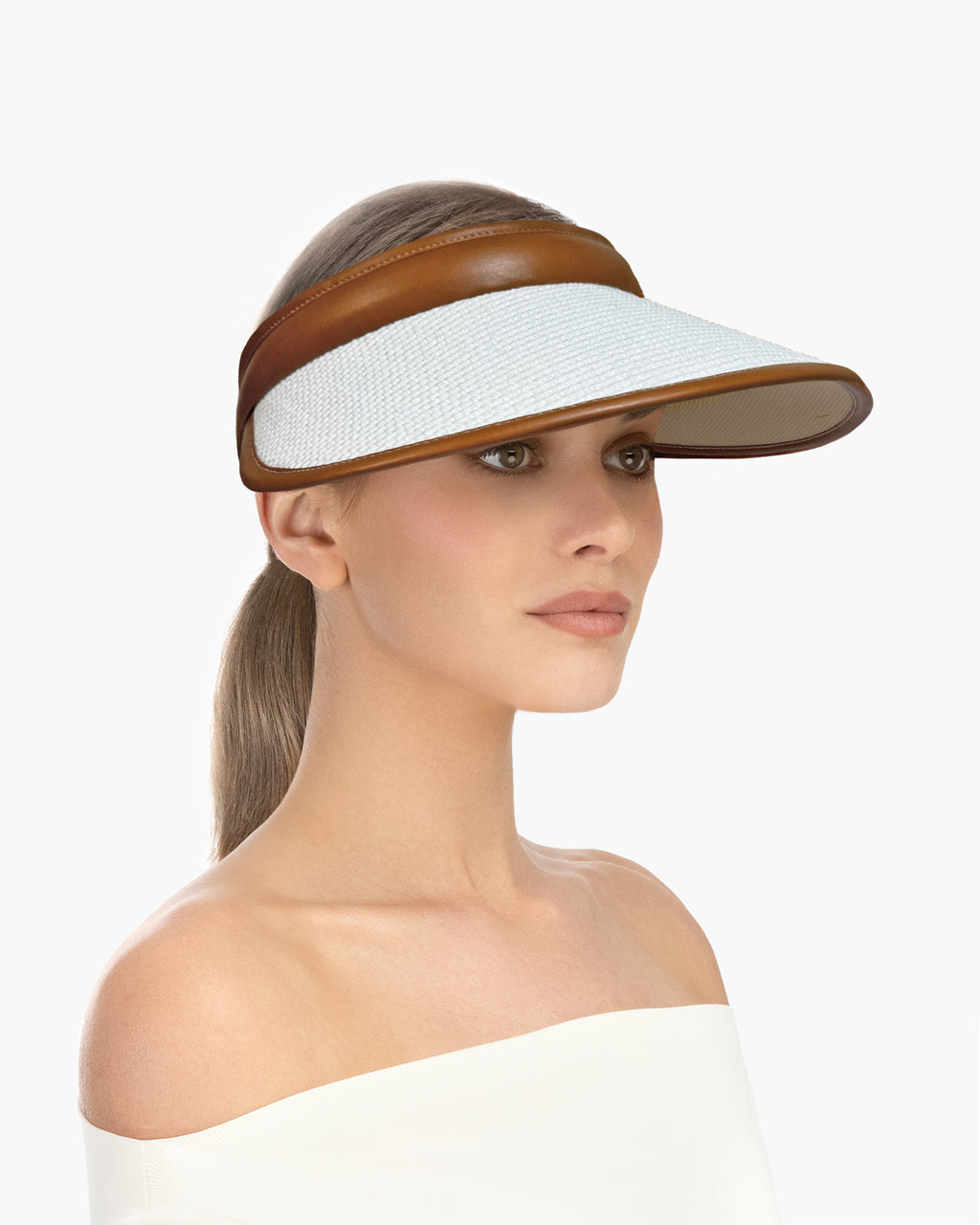 Derby Visor White Eric Javits