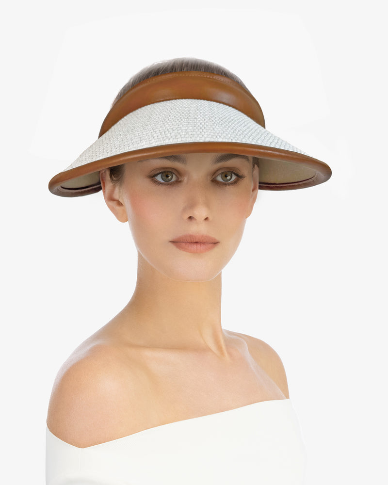 Derby Visor White Eric Javits