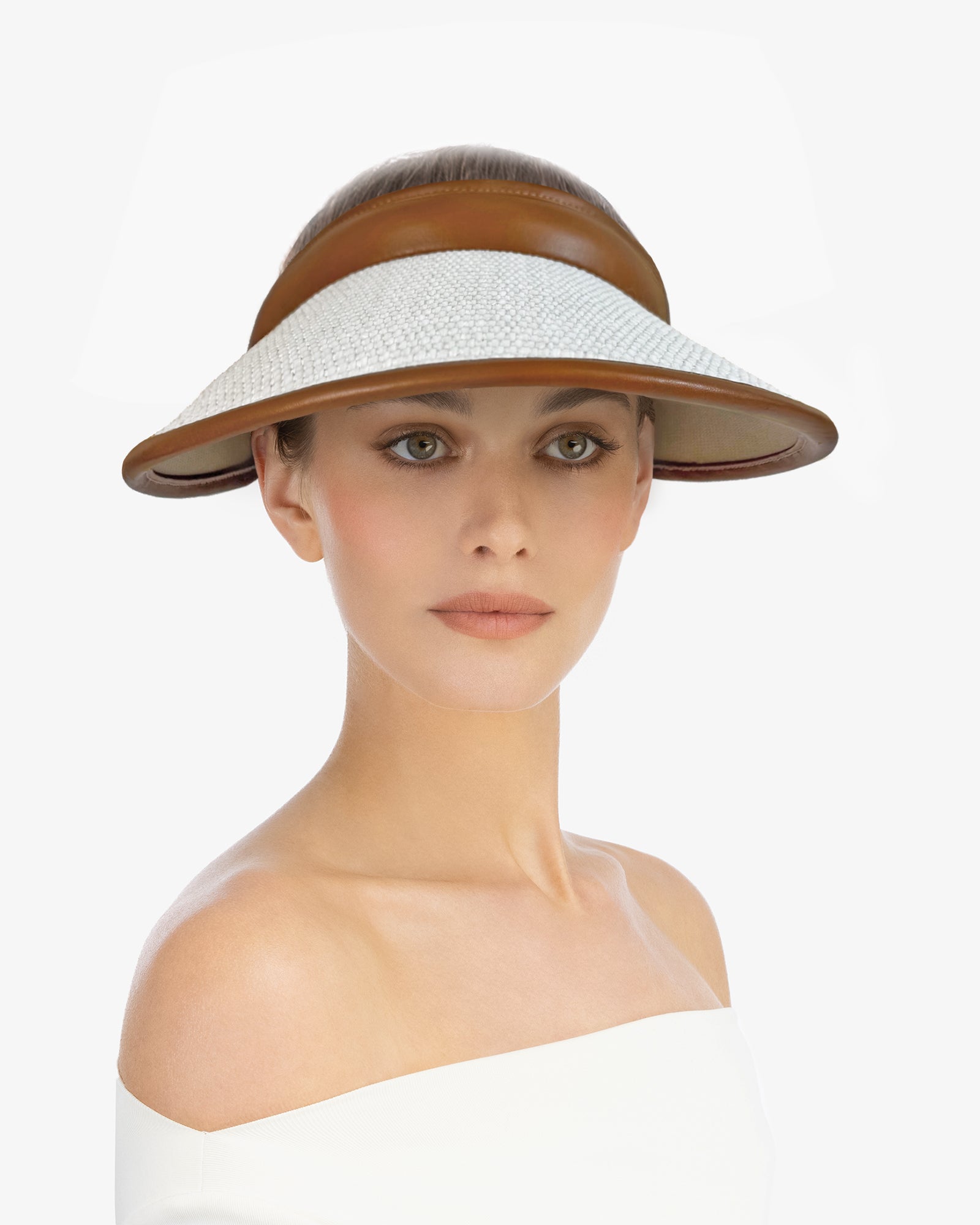 Derby Visor White Eric Javits