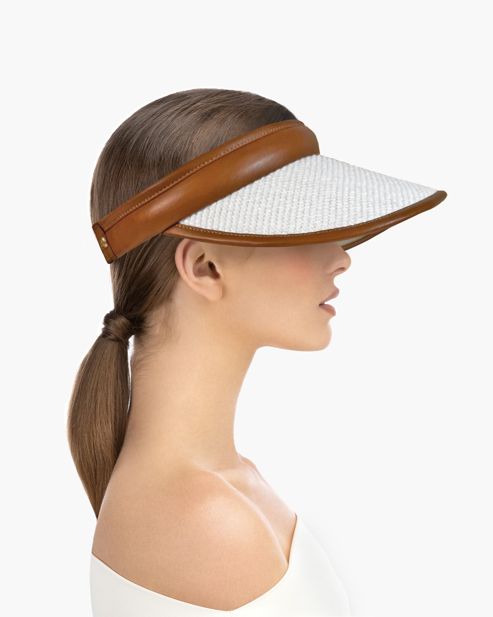 Derby Visor White Eric Javits