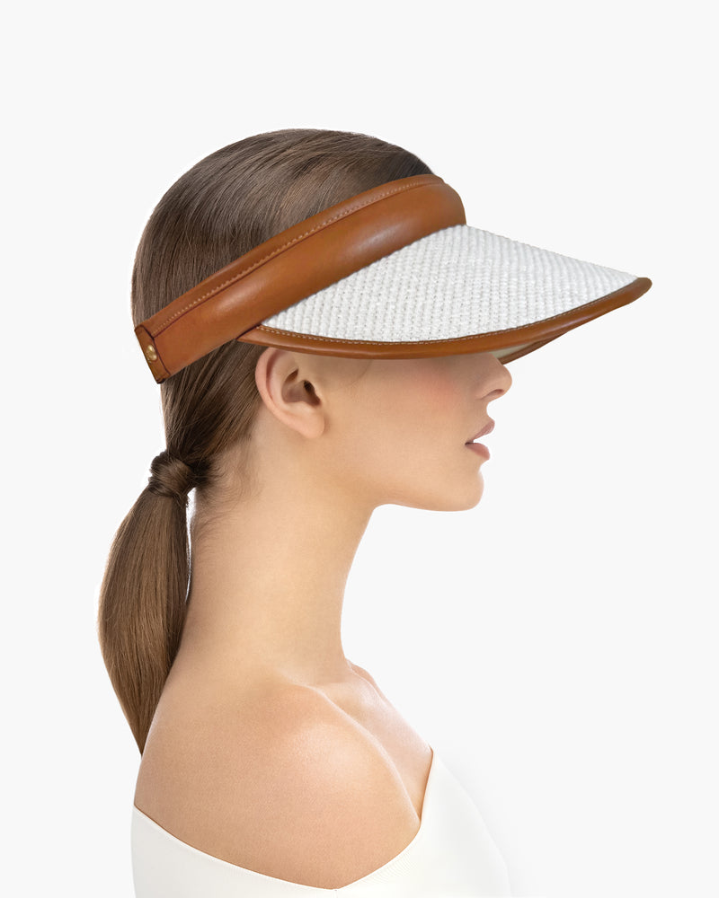 Derby Visor White Eric Javits