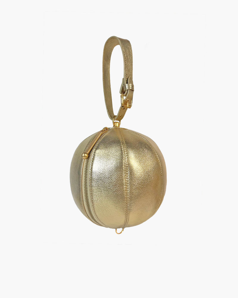 Leather Globe Gold Eric Javits