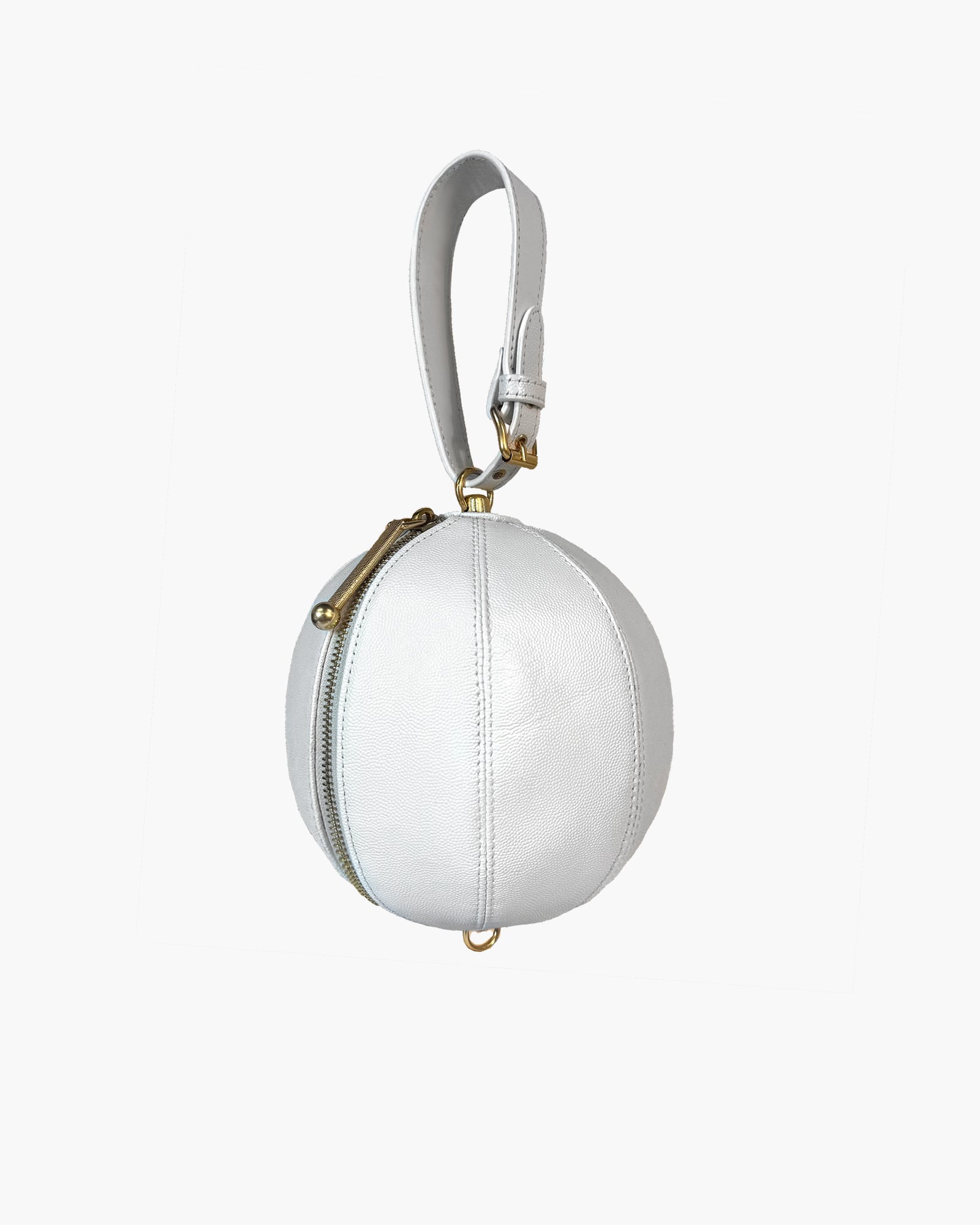 Leather Globe White Eric Javits