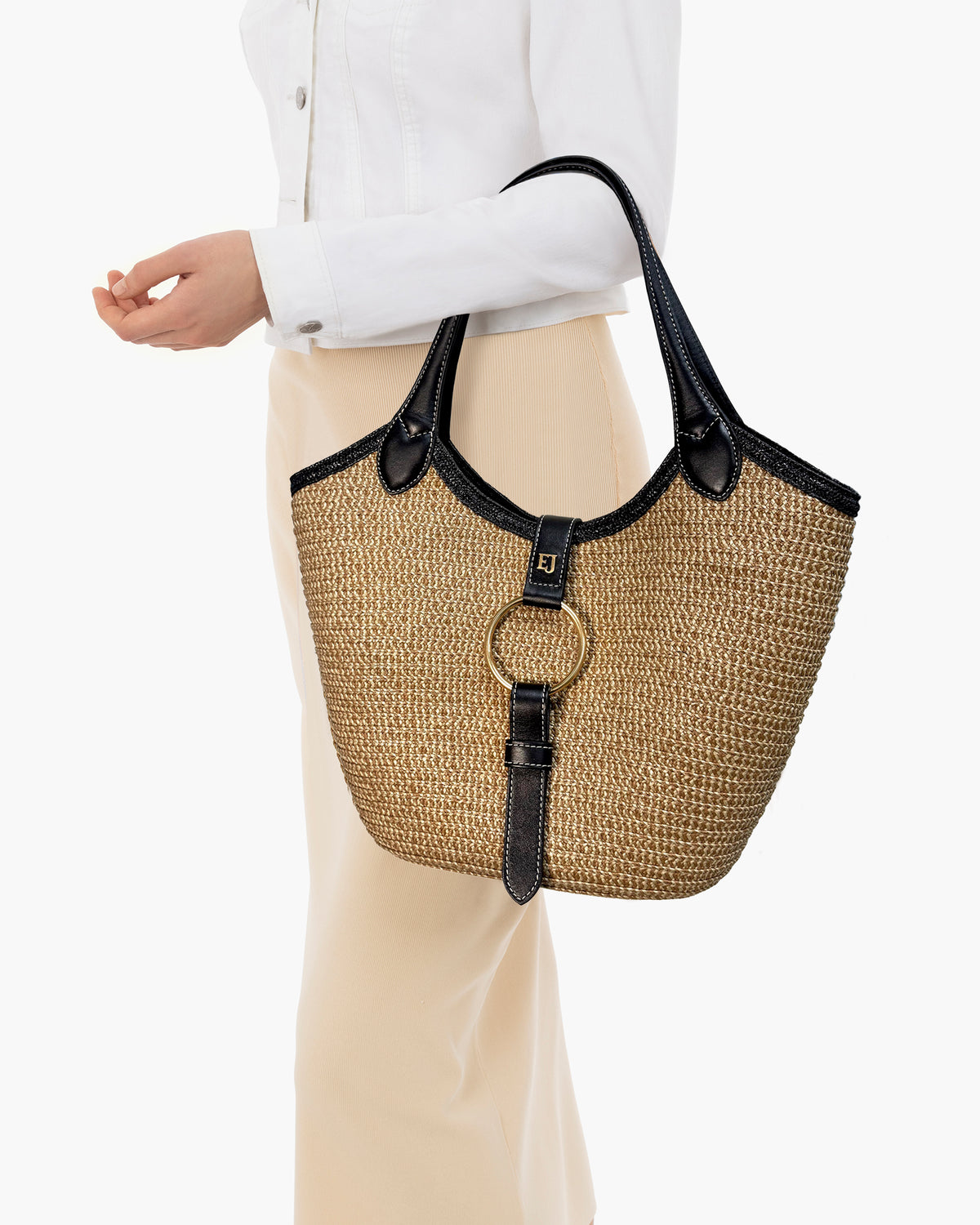 Trek Tote Natural/Black Eric Javits