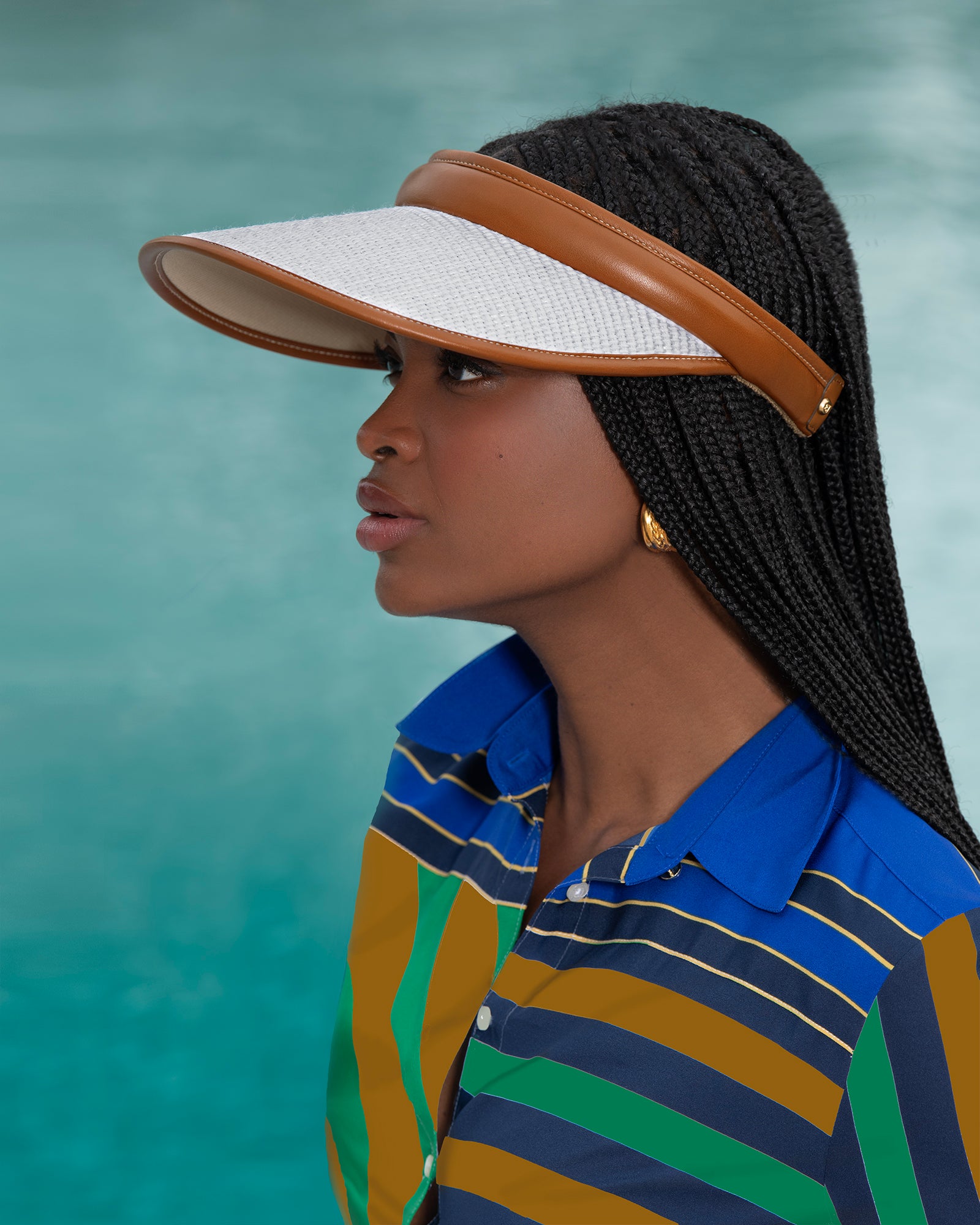 Derby Visor White Eric Javits