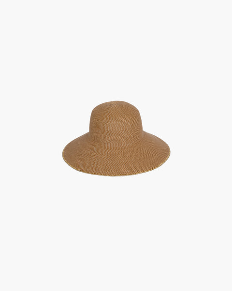 ERIC JAVITS Hampton Sun Hat Squishee Straw Packable Wide Brim Natural Gold Blue Eric Javits Hampton Sun Hat | Bloomingdale main image 2