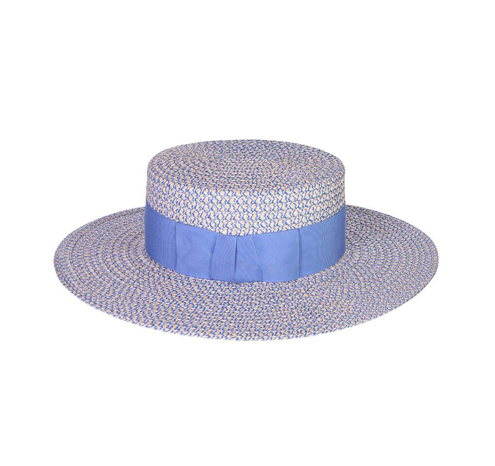 Gondolier Cream Blue Tweed Eric Javits 