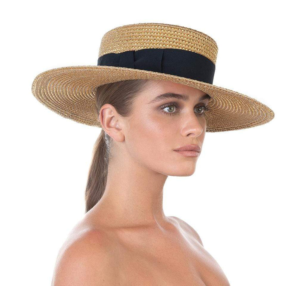 Gondolier Boater Hat|Wide Brim Women's Sun Hat Eric Javits