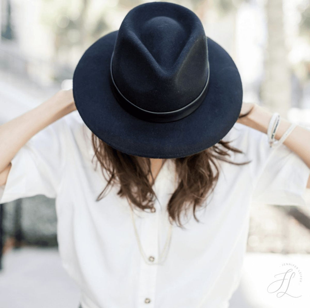 Eric Javits Women Hats Ms Cool Wool Felt Fedora Hat Original Black