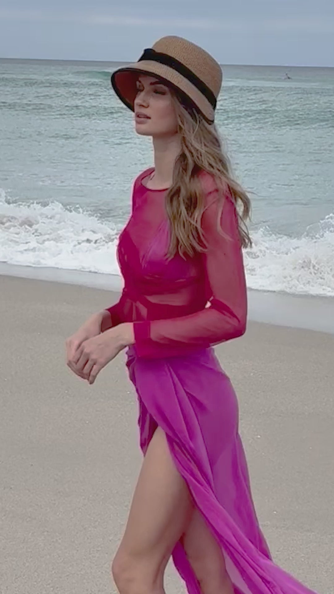 Pamie Visor Natural/Black Eric Javits