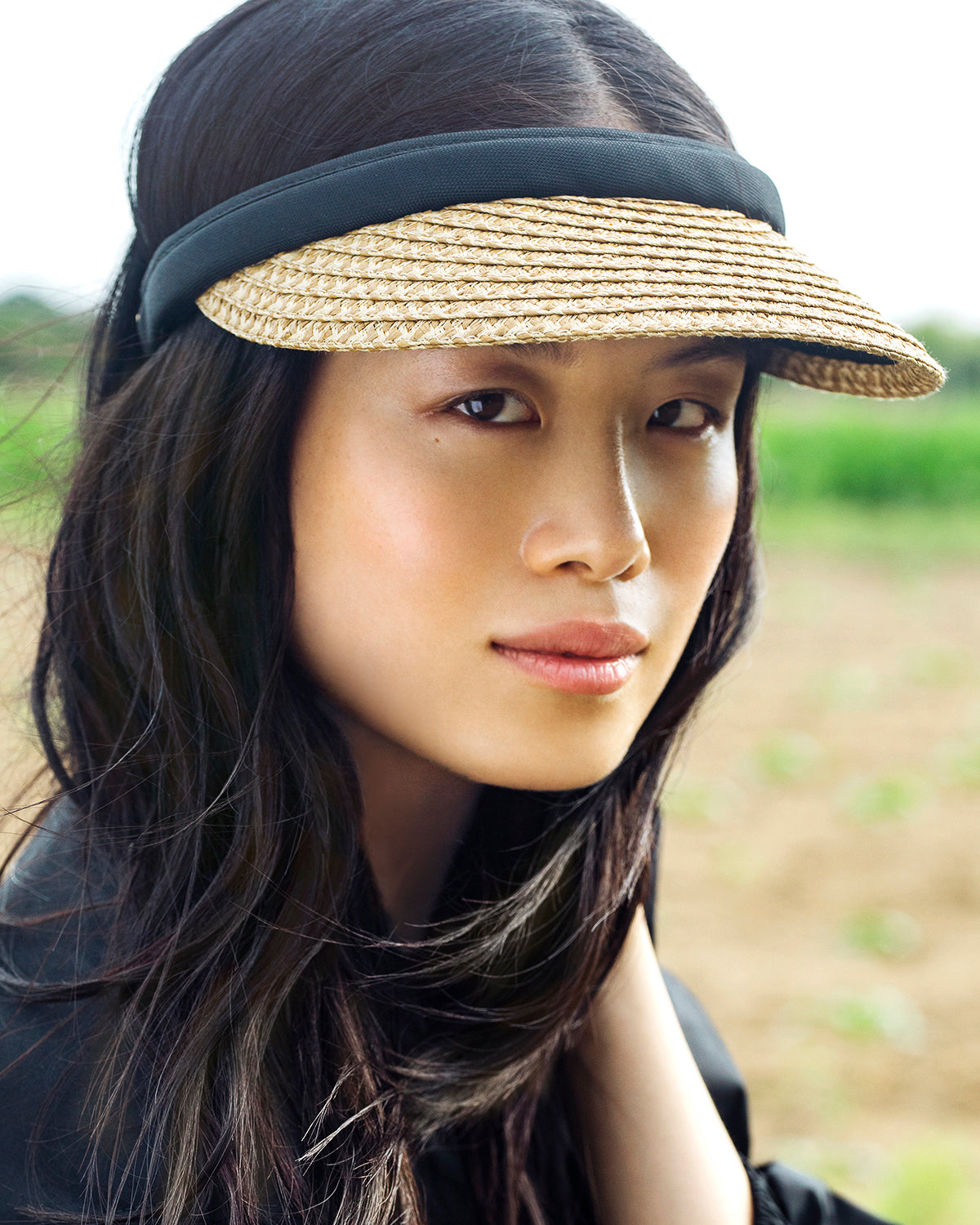 ERIC JAVITS　帽子　麦わらサンバイザー Bradfield Visor | Women's Raffia Straw | Eric Javits