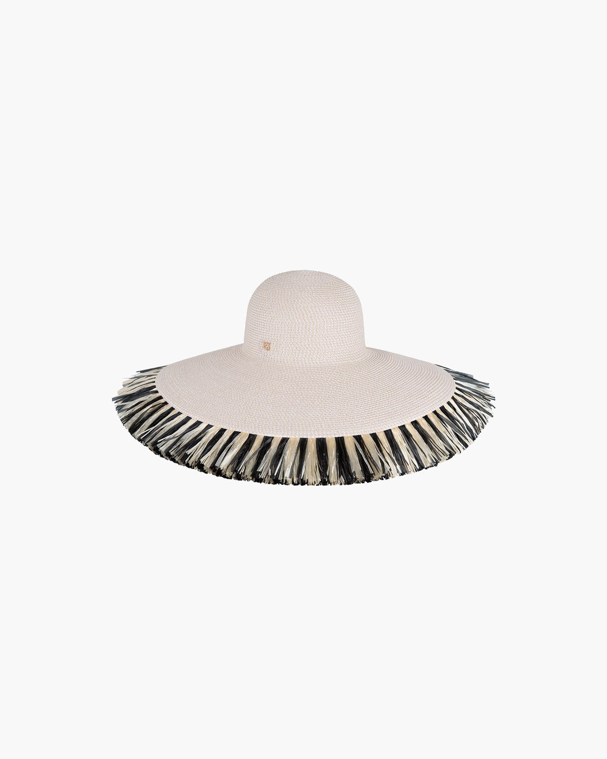Eric Javits Women Hats Cream/Black Floppy With Fringe