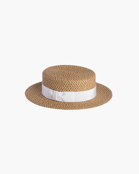 Boater Peanut/White Eric Javits