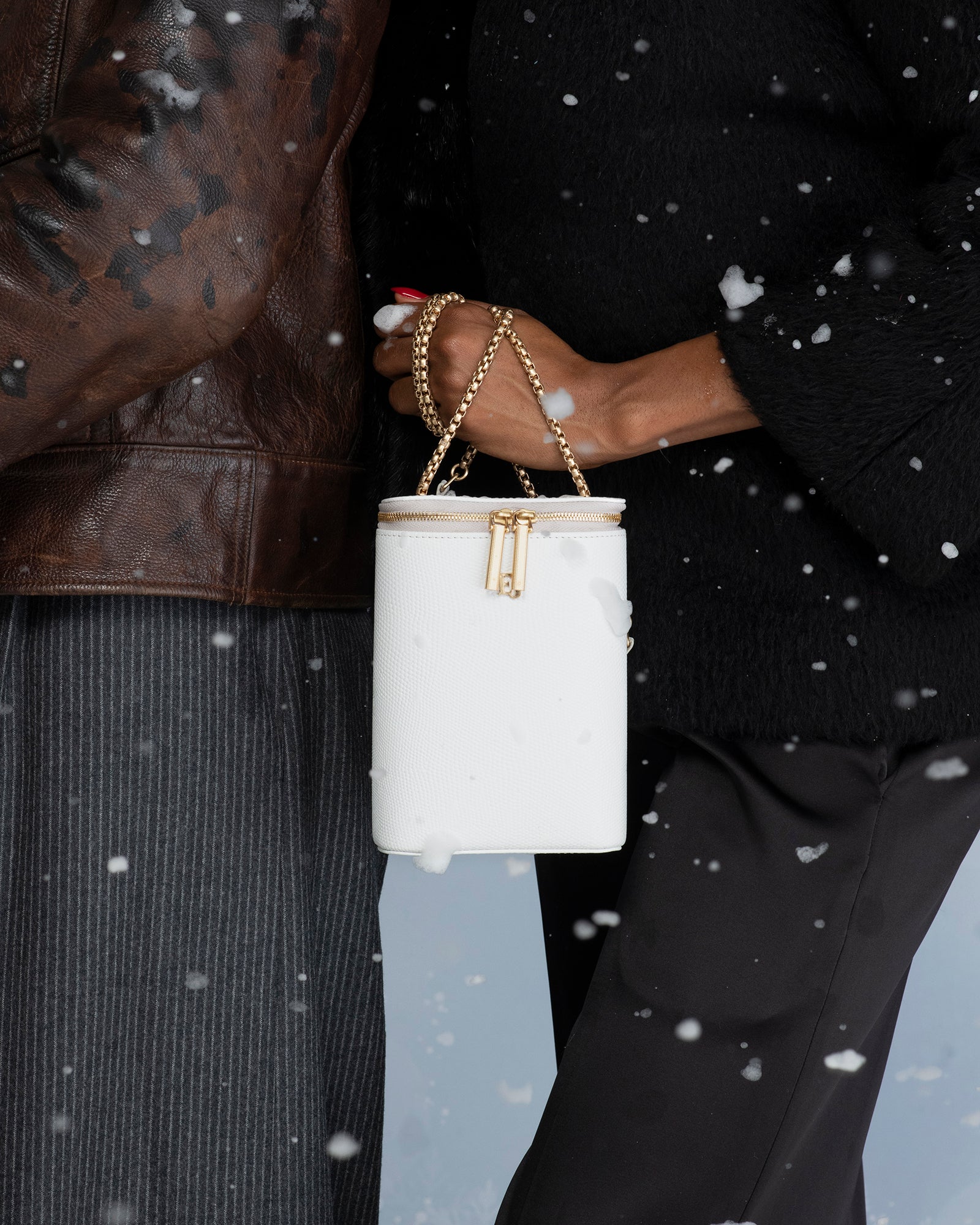 SURYO BIJOU BAG ビジューバッグ ストーン 白 Bon Bon | Ivory Satin Bag with Crystal Handle | JIMMY CHOO