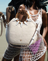 MY WAY STRAW BAG White Mix Eric Javits