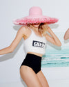 Floppy With Fringe Coral Pink Eric Javits