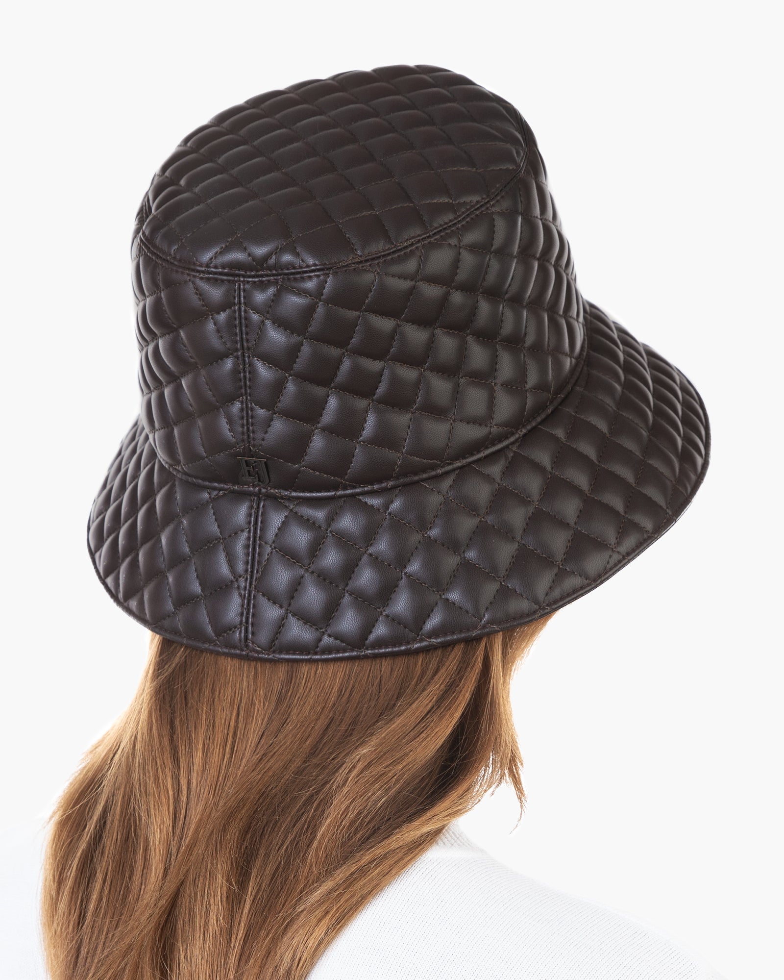 Quilty Leather Bucket Hat | Women's | Eric Javits
