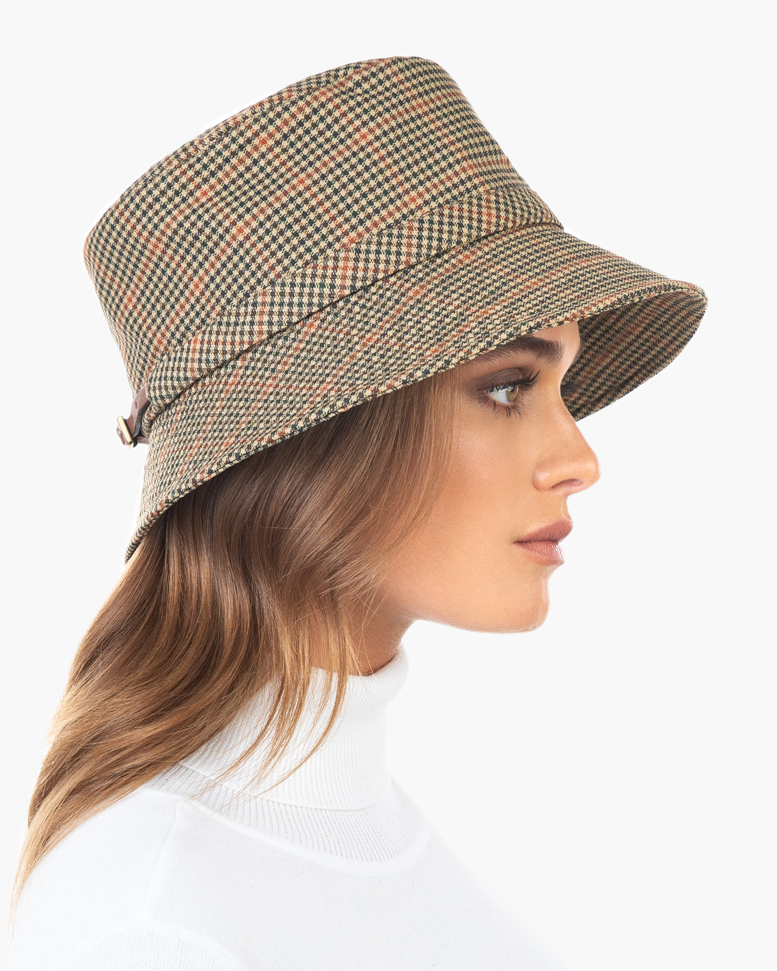 Rain Bucket Hat Women's Rain Hat for Sale Eric Javits Tan Check