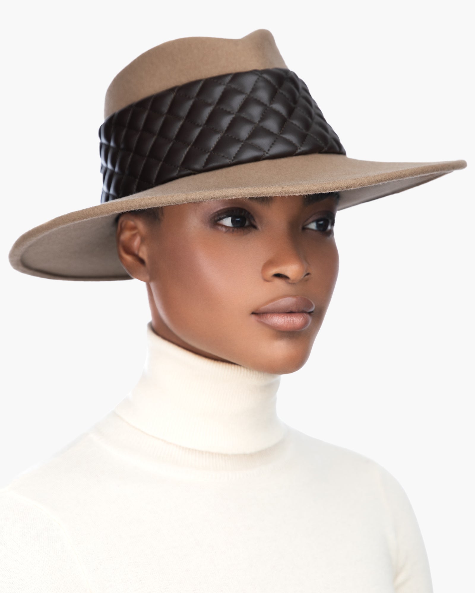 Quilty fedora Camel/Brown Eric Javits