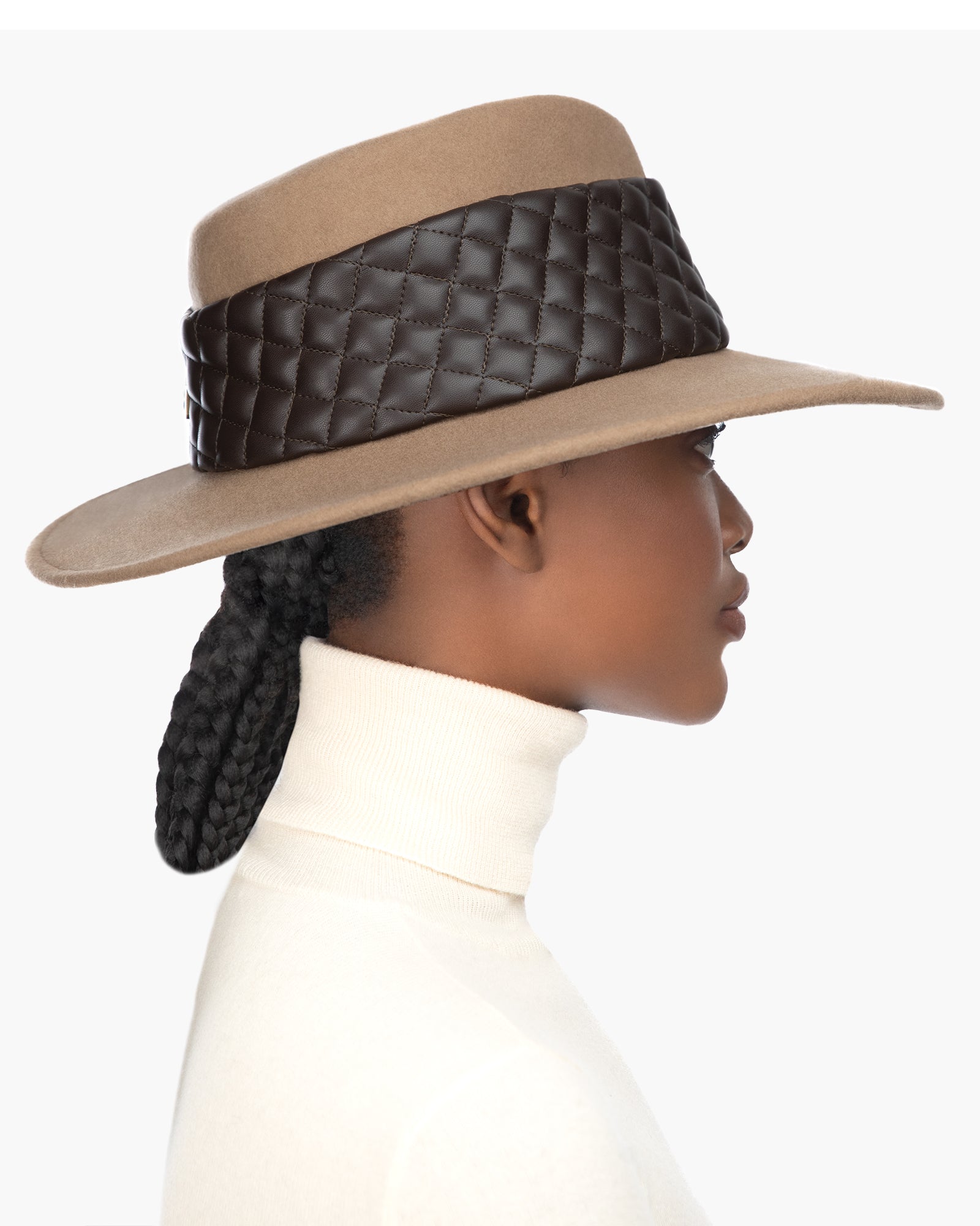 Quilty fedora Camel/Brown Eric Javits