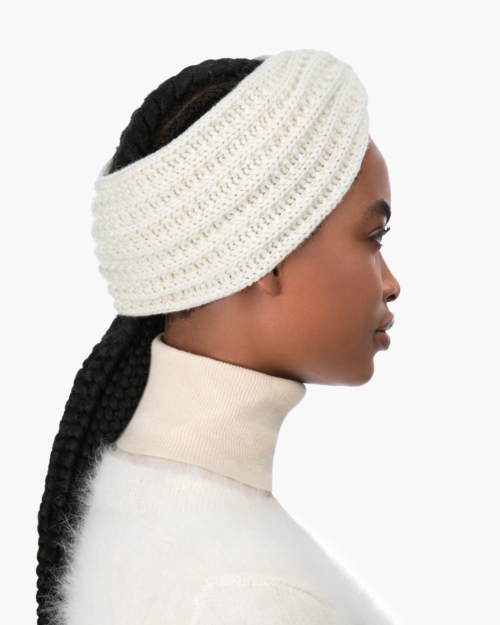 Knit Turban Cream Eric Javits
