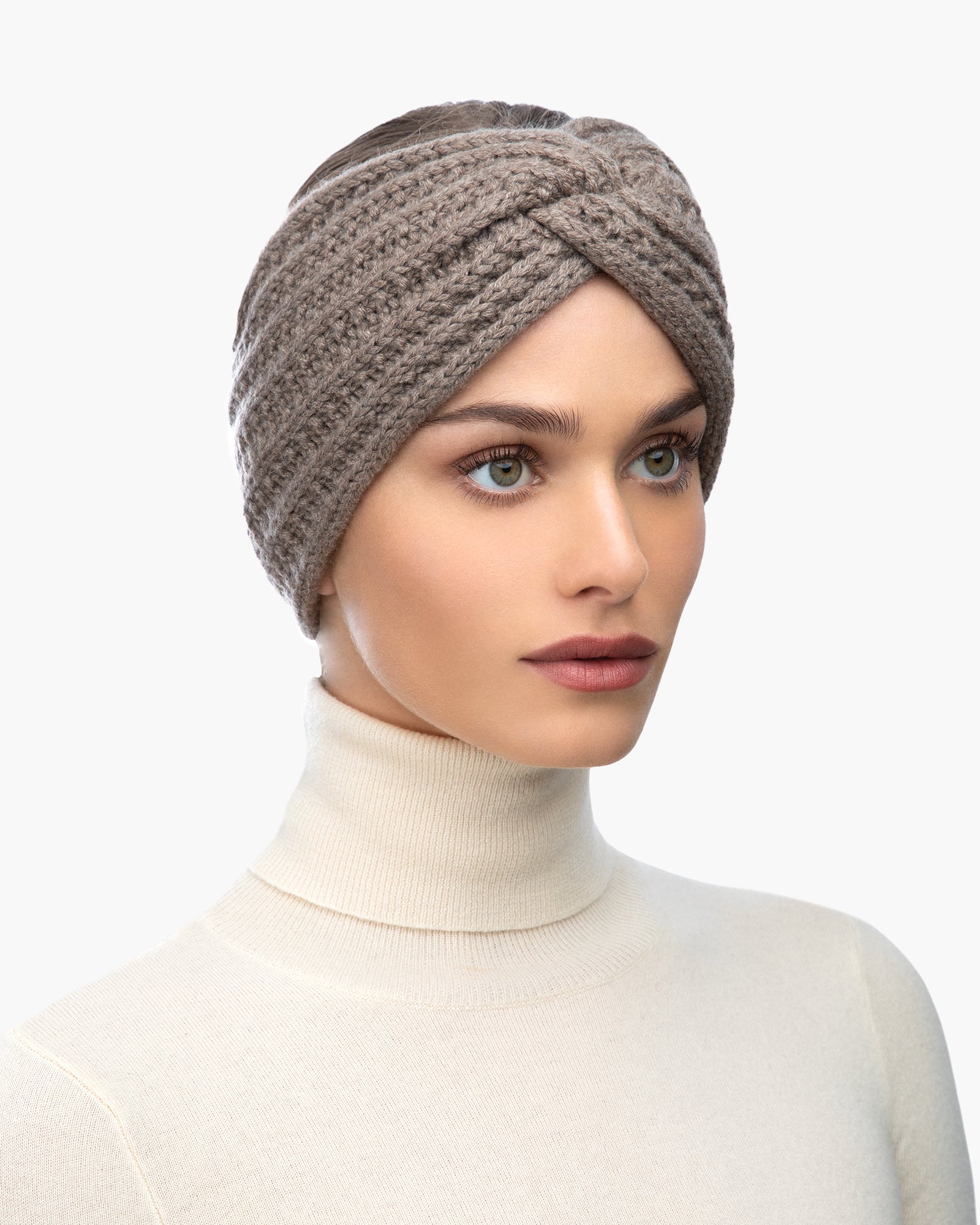 Knit Turban Taupe Eric Javits