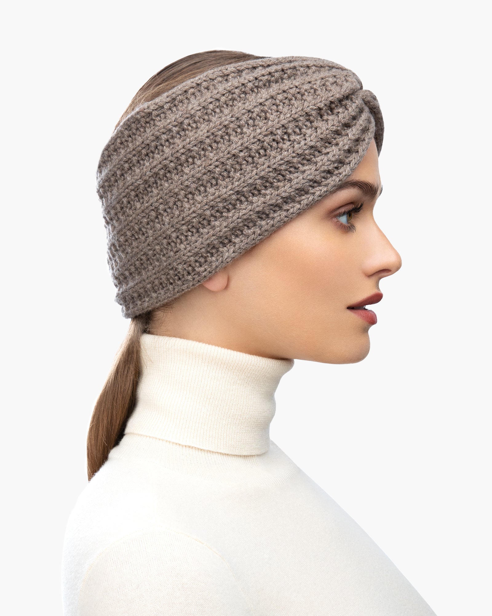 Knit Turban Taupe Eric Javits