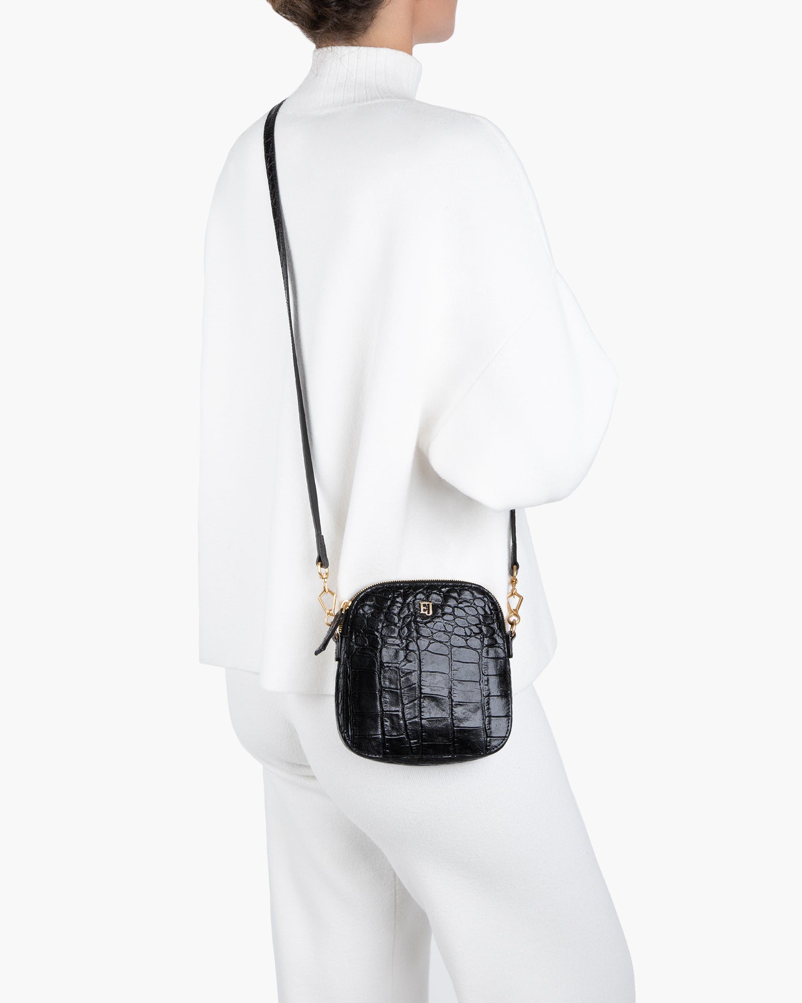 Alli Crossbody Pouch | Crocodile Leather | Eric Javits