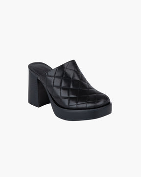 Genevieve Clog Shoes Black Quilted Eric Javits