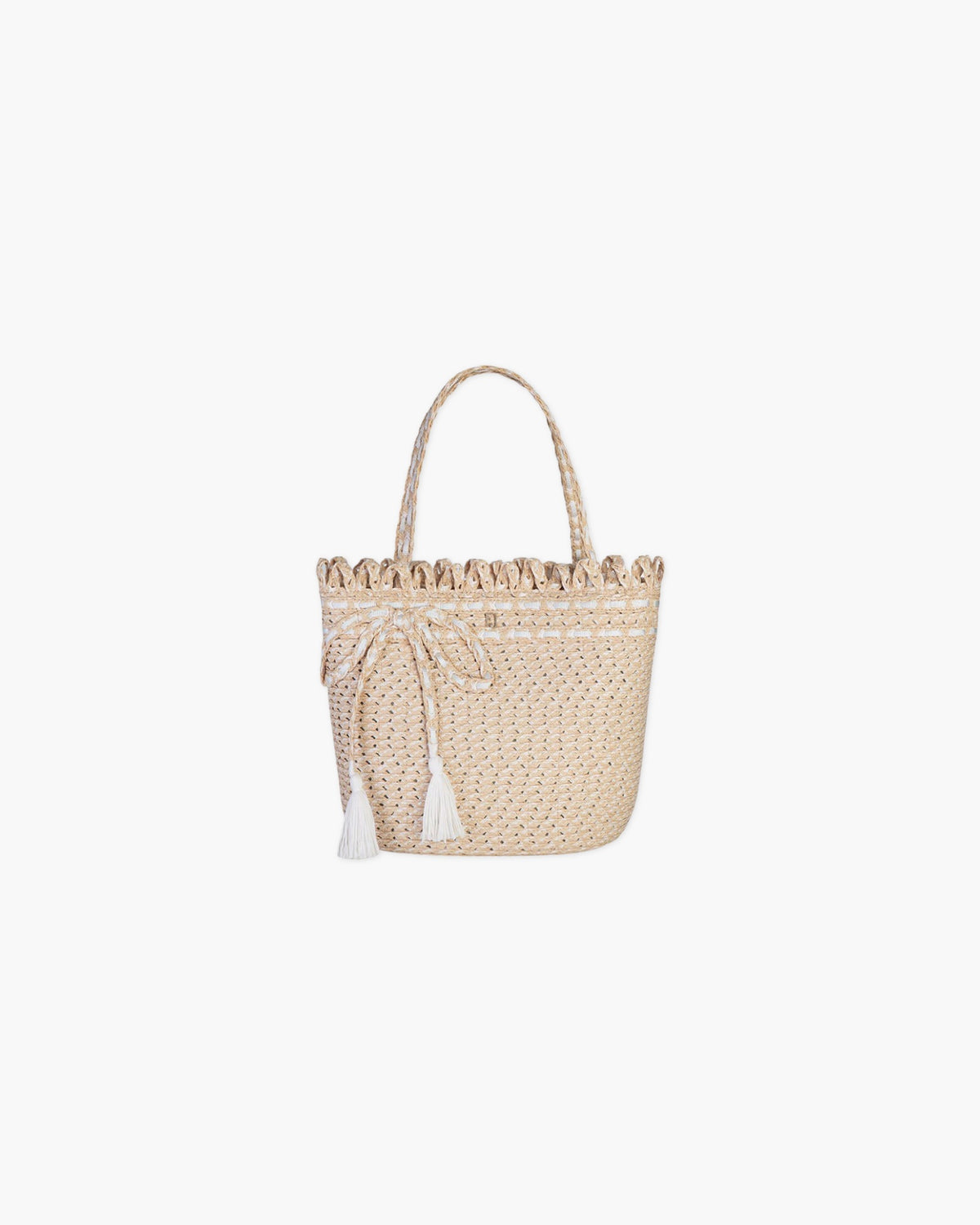 Nisa Handmade Straw Bag Travel Beach Fishing Net Handbag Shopping Woven Shoulder Bag for Women Wooden Handle White Color by BTI Engineers