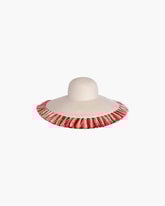 Floppy With Fringe Cream/Red Eric Javits