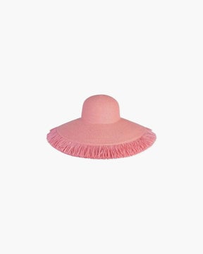 Floppy With Fringe Coral Pink Eric Javits