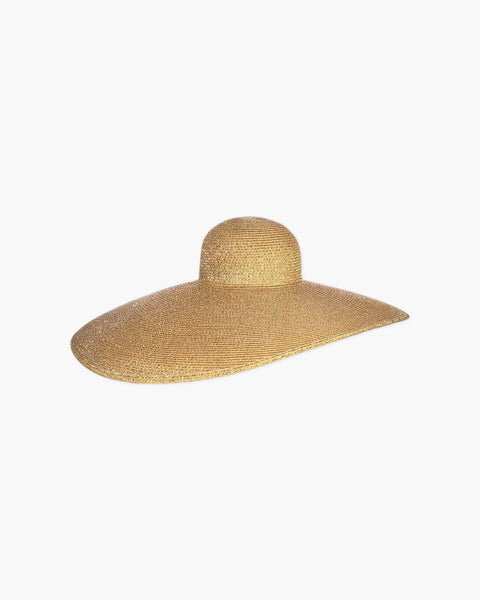Hat Attack Gold Sequined Straw Floppy Sun‎ Hat Hat Attack Rosé All Day 100% Raffia Straw Floppy Sun Hat  main image 4